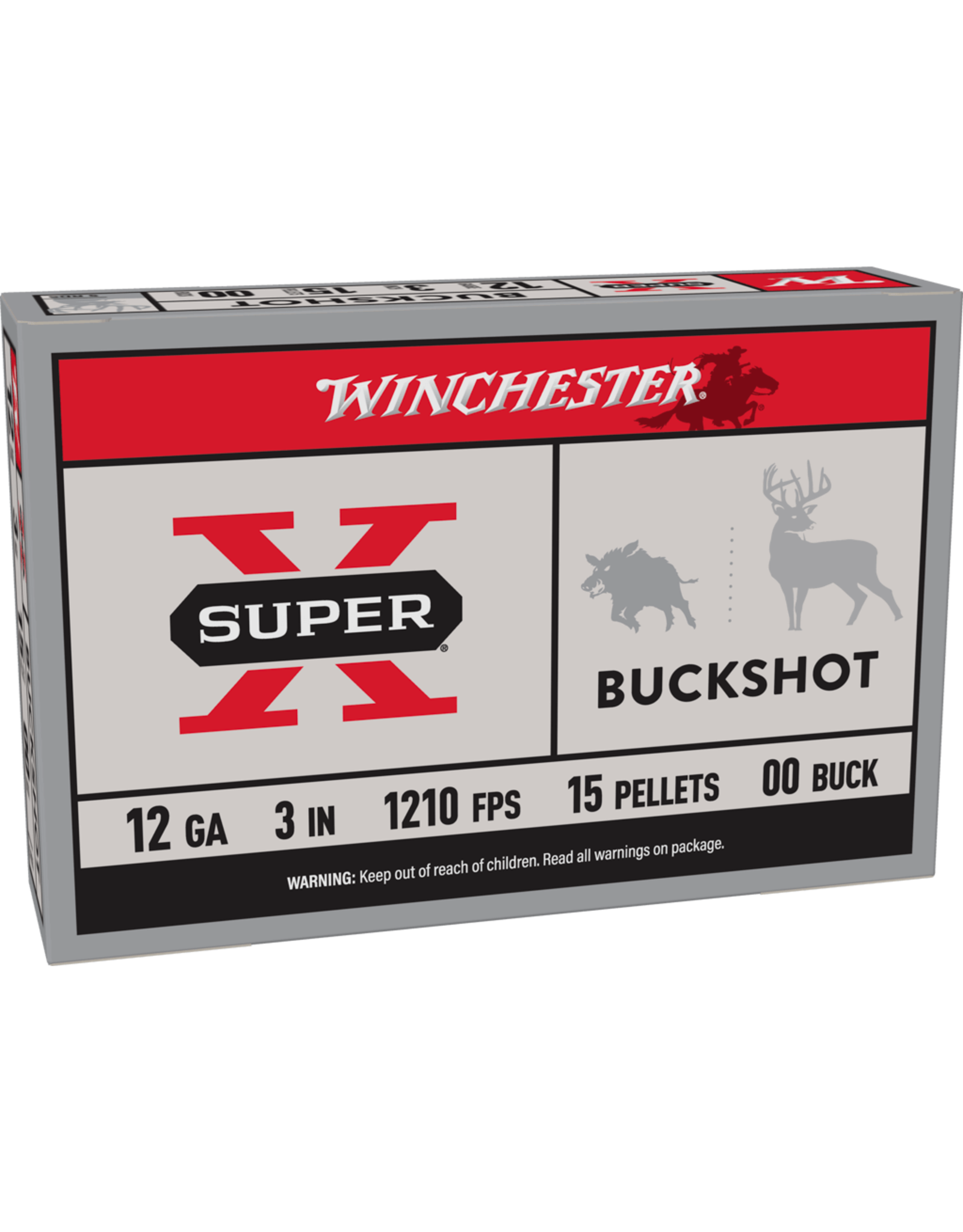 Winchester Winchester Super-X Buckshot Shotshells - 12 Gauge - 00 Buckshot - 2.75" - 5 Rounds