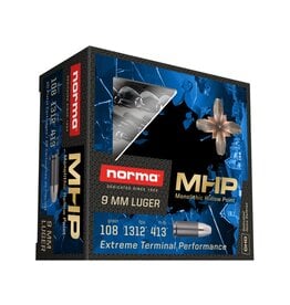 Norma Norma Home Defense MHP 9mm Luger Ammo 108 Grain Norma Monolithic Solid Hollow Point Lead Free Box of 20