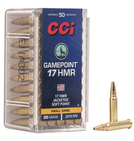 CCI CCI Gamepoint JSP 17HMR Rimfire Ammunition 50 Round Box