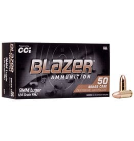 Blazer CCI Blazer Brass 9mm 124 Grain FMJ 50 Rounds 5201