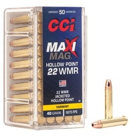 CCI CCI Maxi-Mag JHP 22WMR 40 Grain 50 Rounds