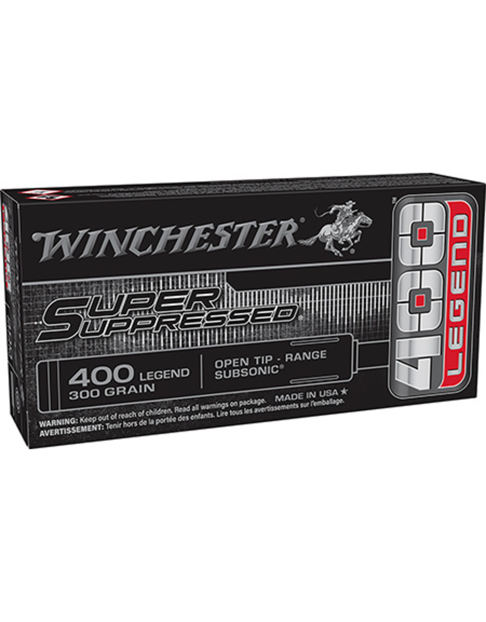 Winchester Winchester Super Suppressed 300 Grain Open Tip 400 Legend 20 Rounds SUP400
