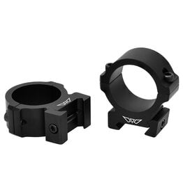 Warne Warne V614M Horizontal Rings Vapor Matte Black 30mm Medium 0 MOA