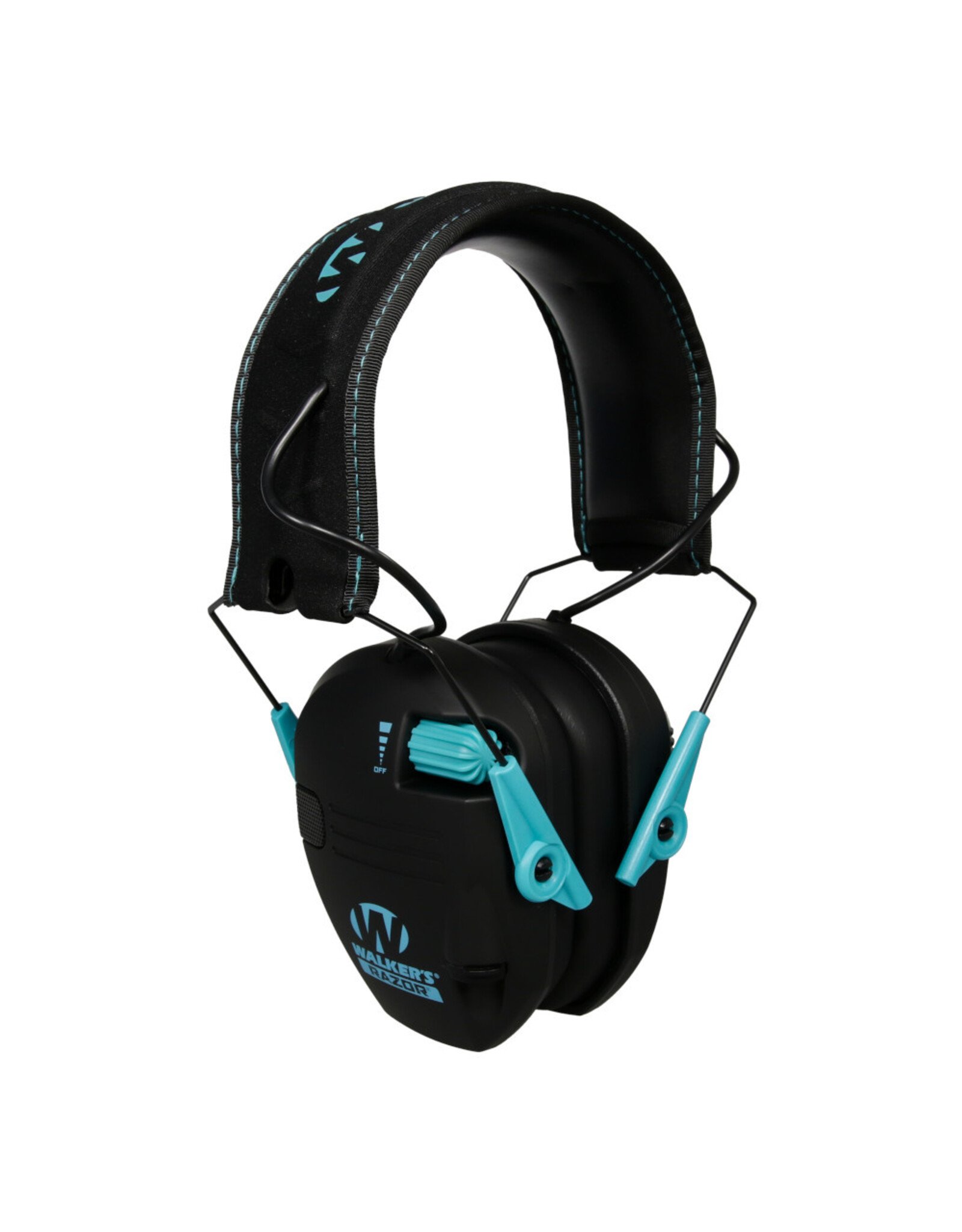 Walker's Walker's Razor Slim Electronic Muffs With Teal Accents GWP-RSEM-TL