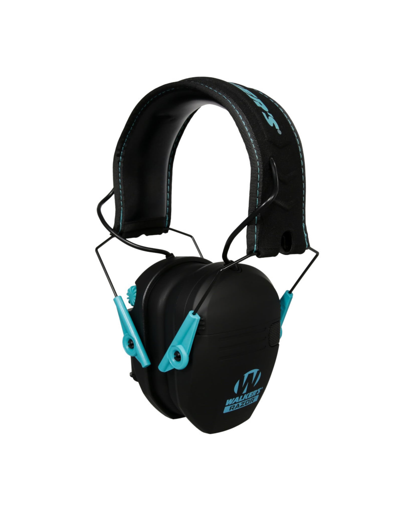 Walker's Walker's Razor Slim Electronic Muffs With Teal Accents GWP-RSEM-TL
