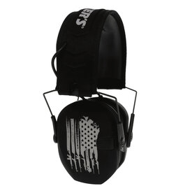 Walker's Walker's Black U.S Flag Razor Slim Electronic Muffs GWP-RSEMFS-FLG