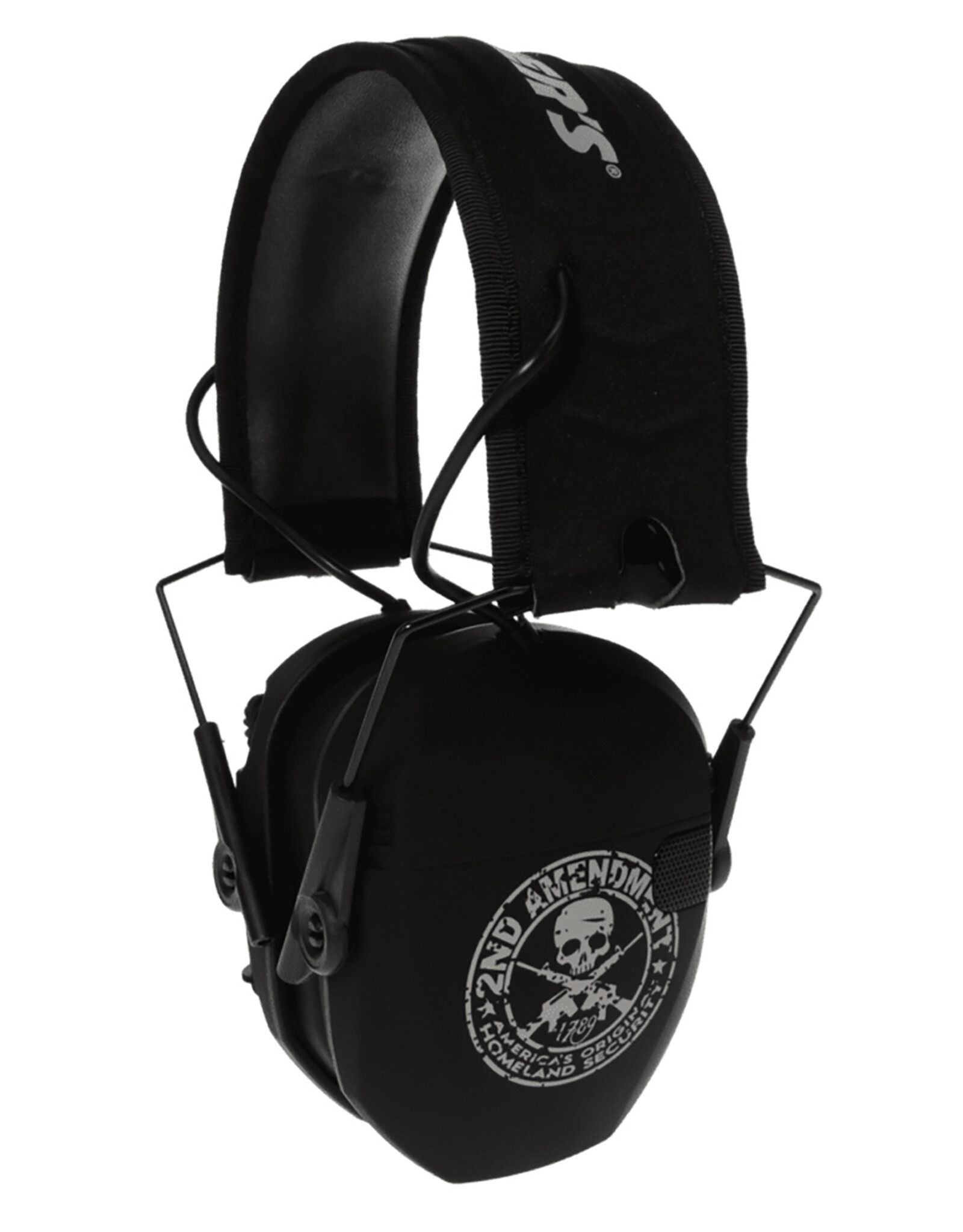 Walker's Walker's Black 2ND Amendment Razor Slim Electronic Muffs GWP-RSEMFS-2A