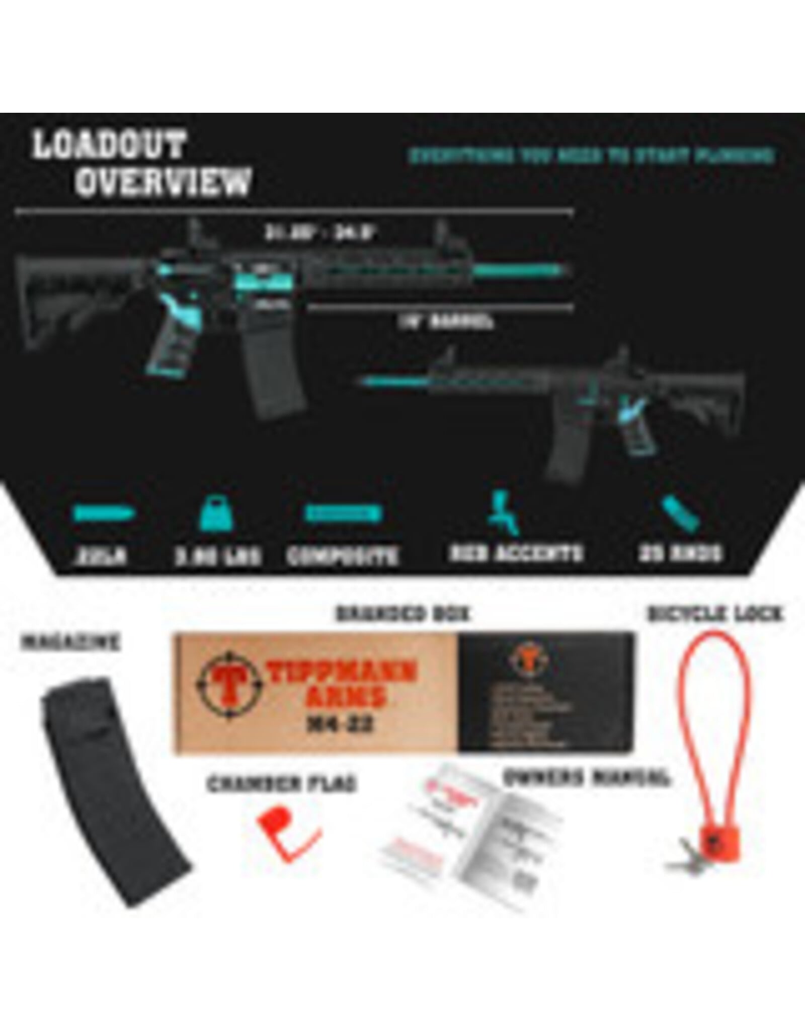 Tippmann Tippmann M4-22 RCR26 Robin Egg Blue 22LR
