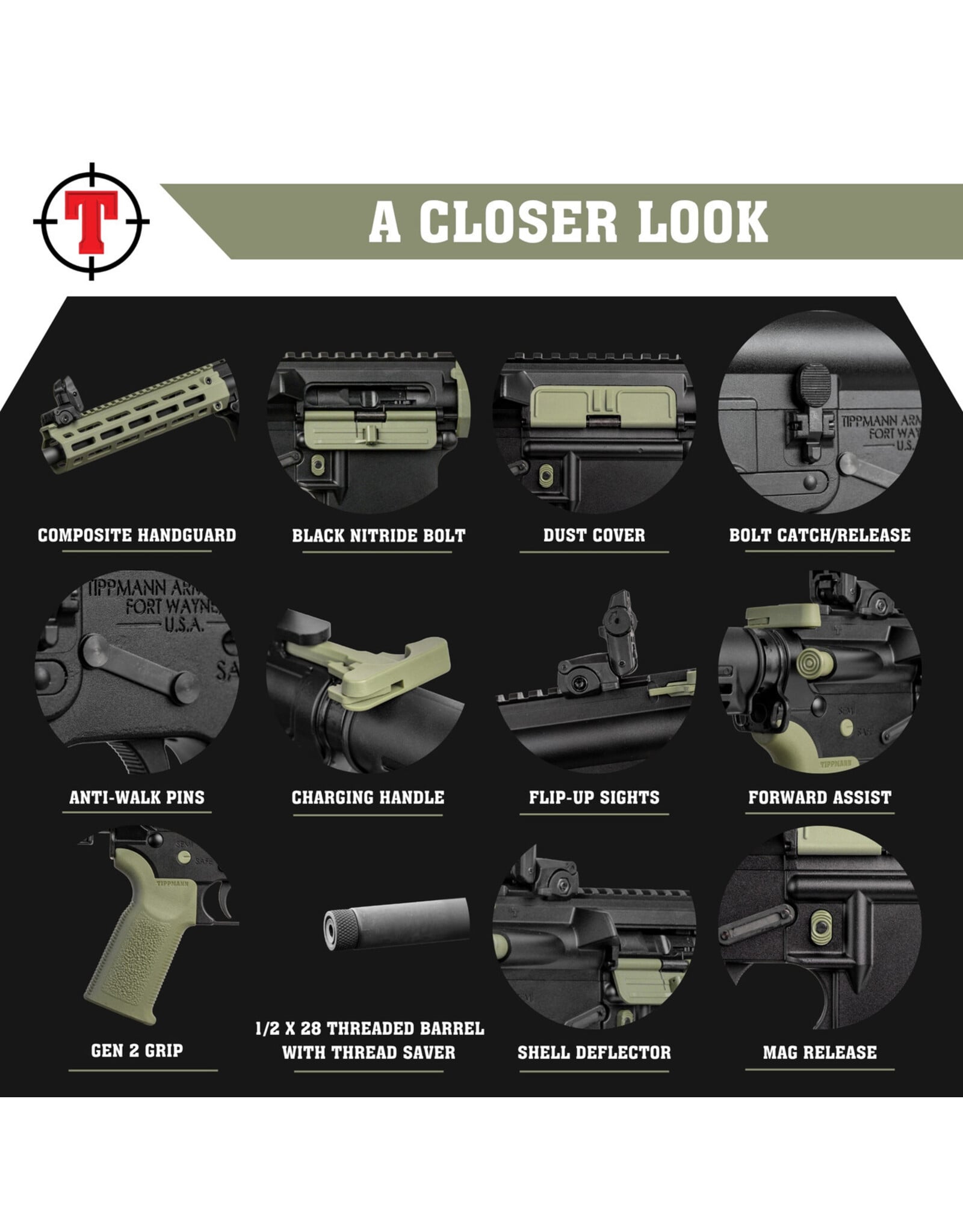 Tippmann Tippmann M4-22 LTE OD Green 22LR A101228