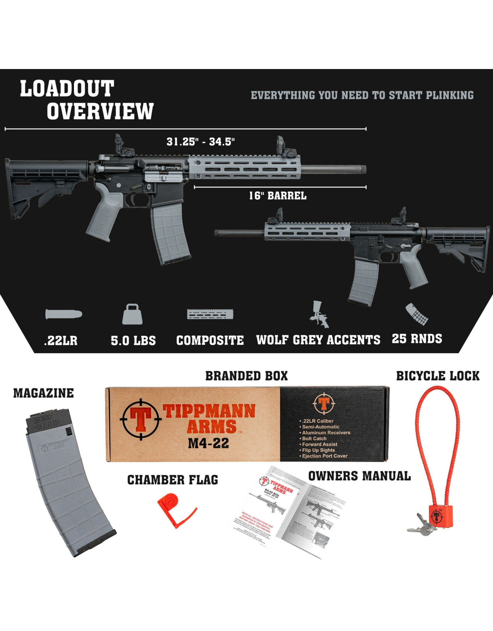 Tippmann Tippmann M4-22 LTE Wolf Grey 22LR A101226