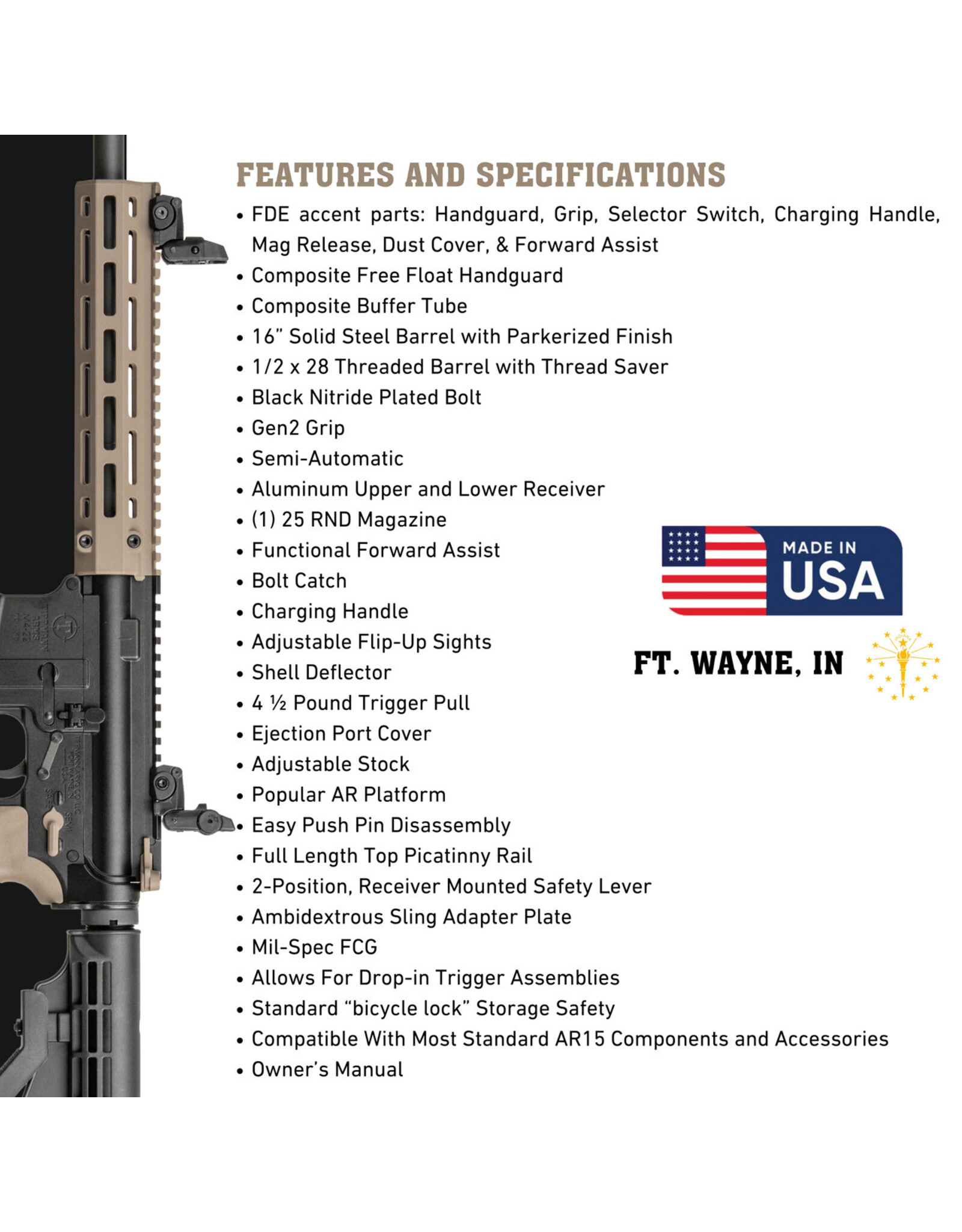 Tippmann Tippmann M4-22 LTE FDE 22LR A101224