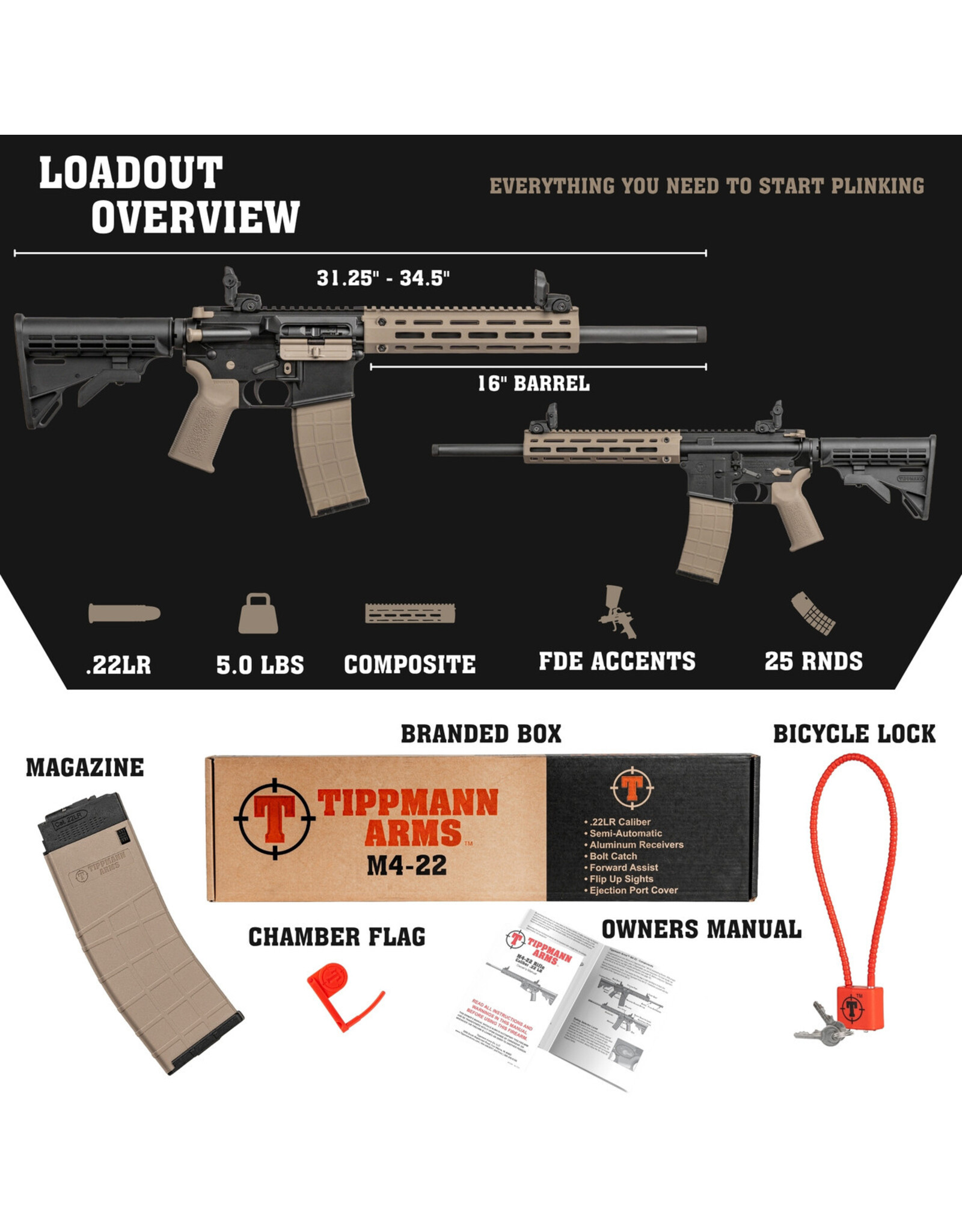 Tippmann Tippmann M4-22 LTE FDE 22LR A101224