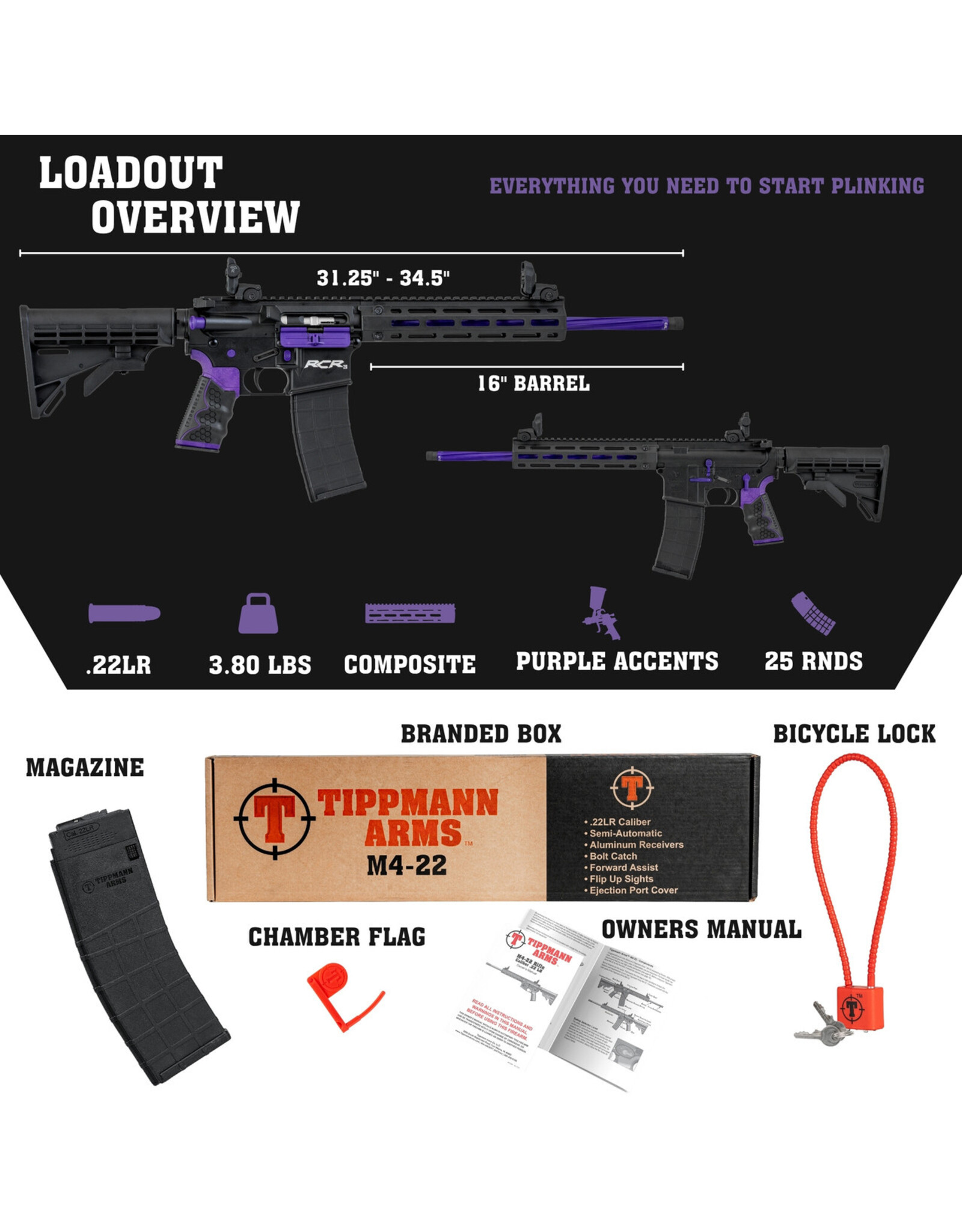 Tippmann Tippmann M4-22 RCR26 Purple A101379