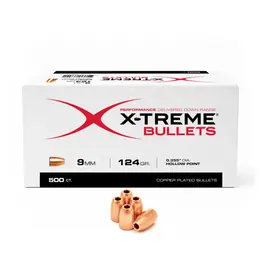X-Treme Bullets X-Treme 9mm .355" 124gr HP Range Performance Bullets 500 Count