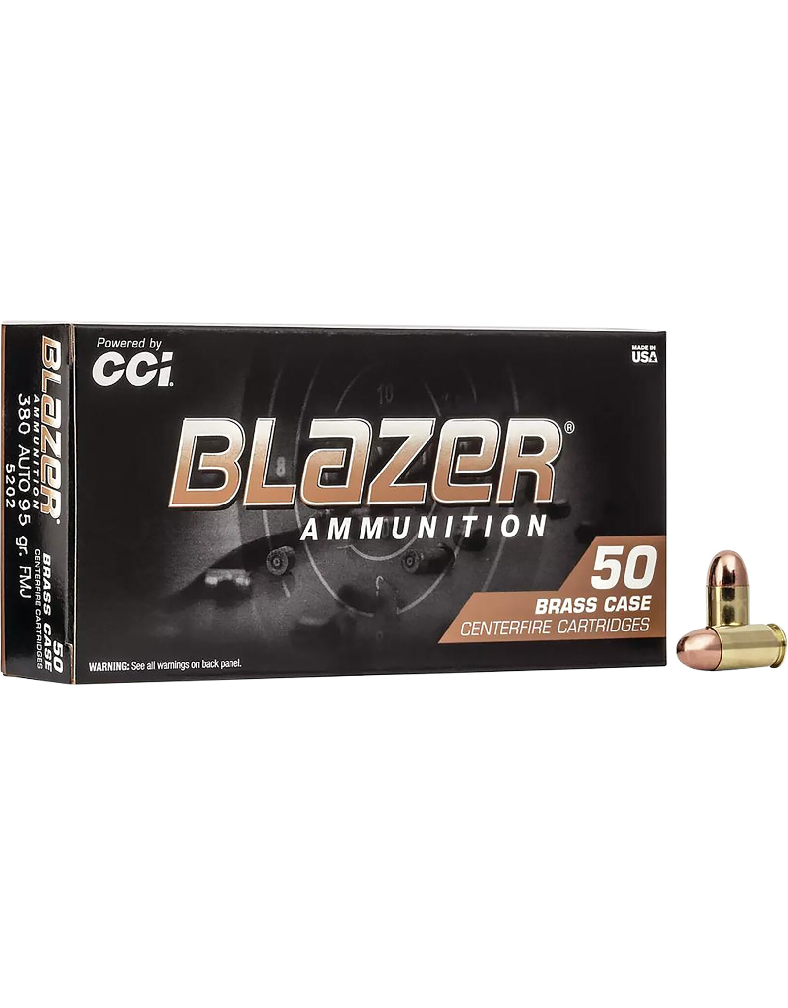 Blazer CCI Blazer Brass 380 Auto 95 Grain FMJ 5202