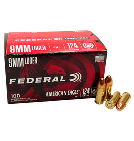 Federal Federal American Eagle 9mm 124 Grain FMJ 100 Rounds
