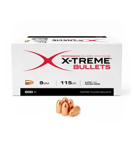 X-Treme Bullets X-Treme 9mm .355" 115gr Round Nose Bullets 500 Count