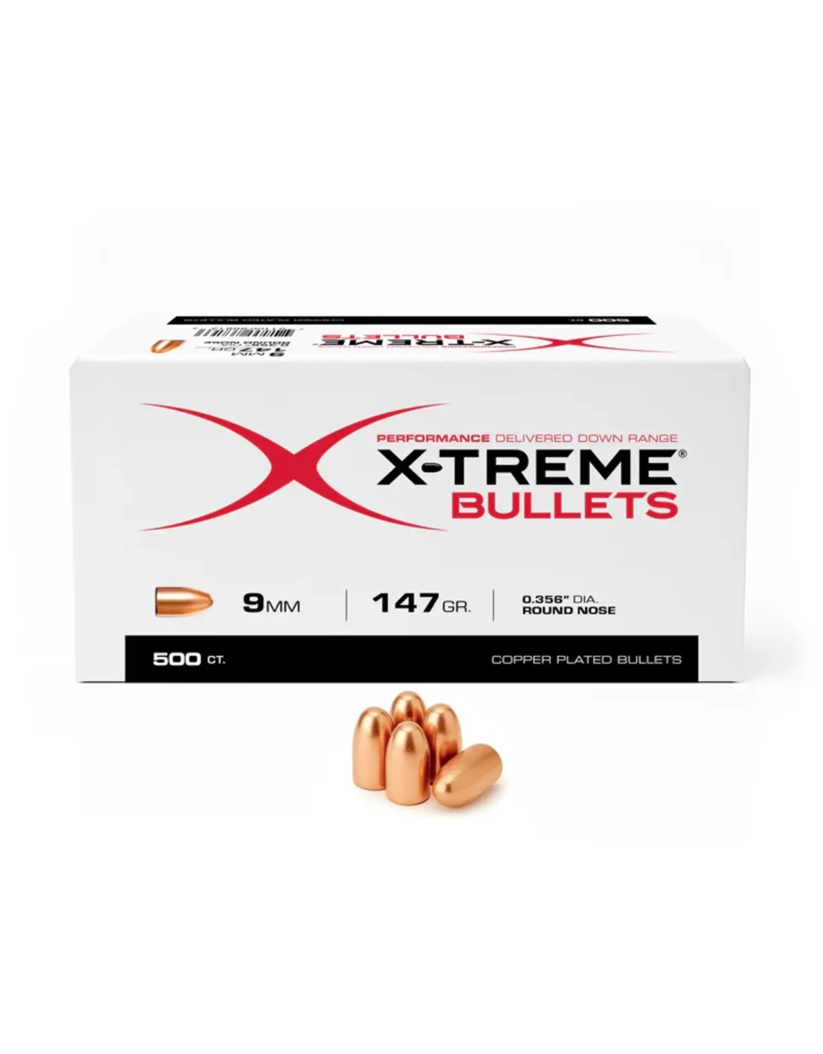 X-Treme Bullets X-Treme 9mm .355" 147gr Round Nose Bullets 500 Count