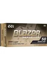Blazer CCI Blazer 9mm 115gr JHP 50 Rounds