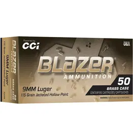 Blazer CCI Blazer 9mm 115gr JHP 50 Rounds