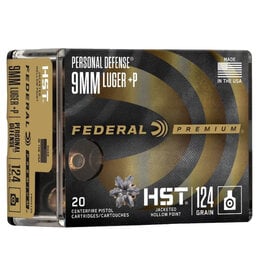 Federal Federal Premium Personal Defense 124 Grain 9mm+P HST 20 rounds