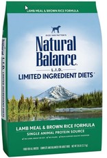 Natural Balance Natural Balance Large Breed Lamb & Rice 28#