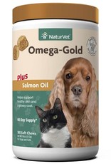 NaturVet NaturVet 180ct Omega Gold Plus Salmon Oil