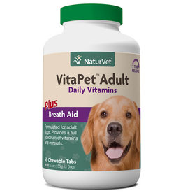 NaturVet NaturVet Vita Pet Adult 60 Tabs + Breathe Aid