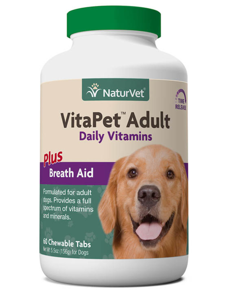 NaturVet NaturVet Vita Pet Adult 60 Tabs + Breathe Aid