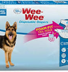 Four Paws Four Paws Wee-Wee Disposable Diapers 12 pk