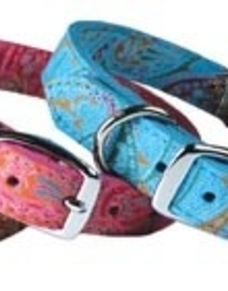 Omni Pet Leather Bro's Paisley Print Collar