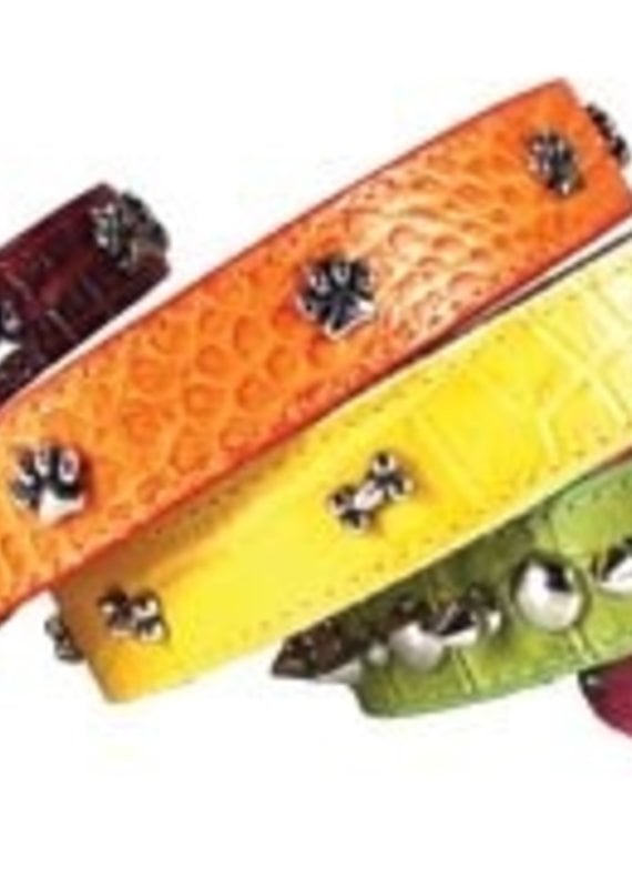 Omni Pet Leather Bro's Metallic Dog Collar