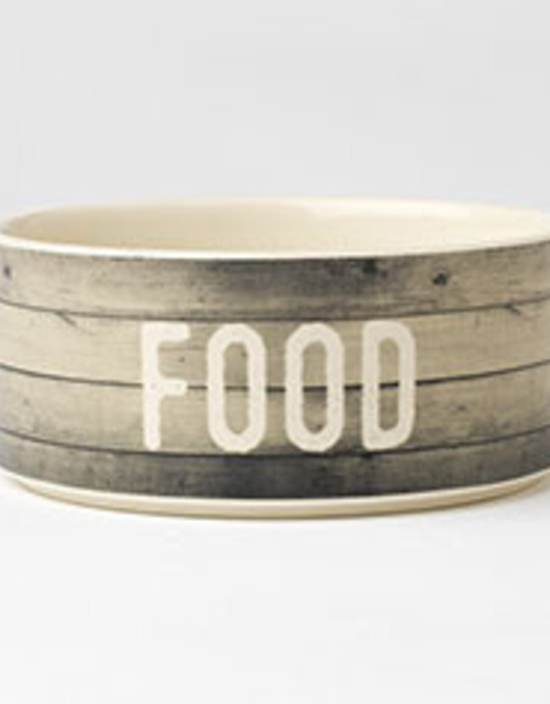 Petrageous Designs Farm Dog FOOD Bowl 6" Gray. 3.5 cups