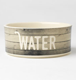 Petrageous Designs Farm Dog WATER Bowl 6" Gray. 3.5 cups