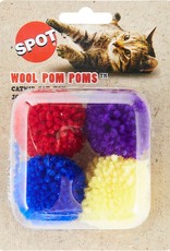 Ethical Spot Wool Pom Poms with Catnip 4pk