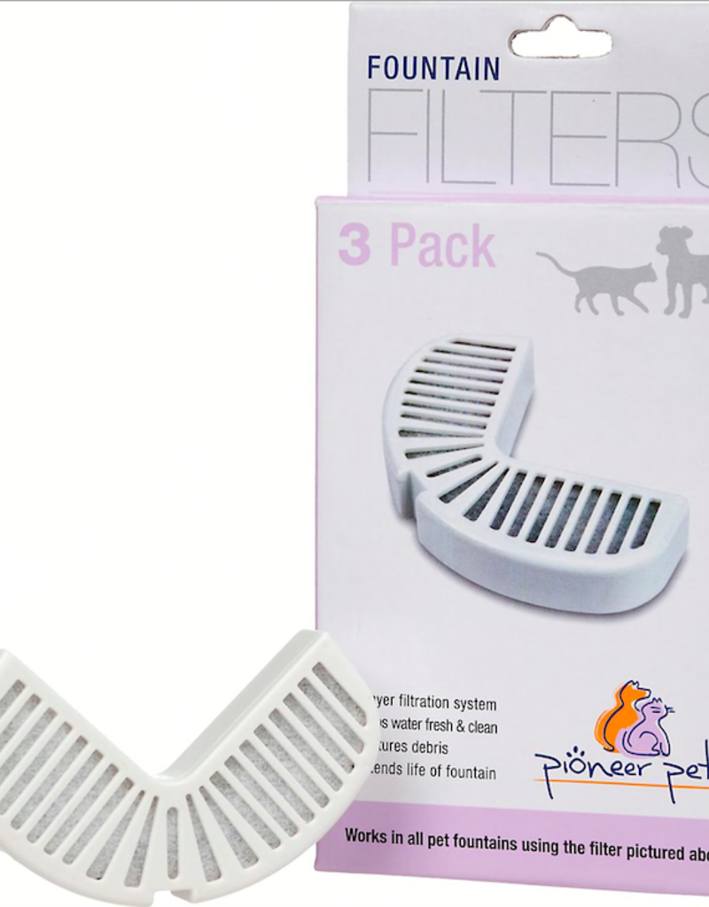 Pioneer Pet Pioneer 3ct Fountain Filter Replacements Ceramic