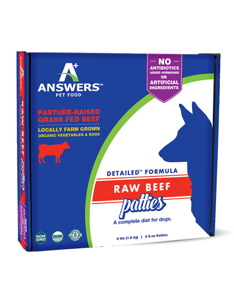 Answers Pet Food Answers Detailed Patties