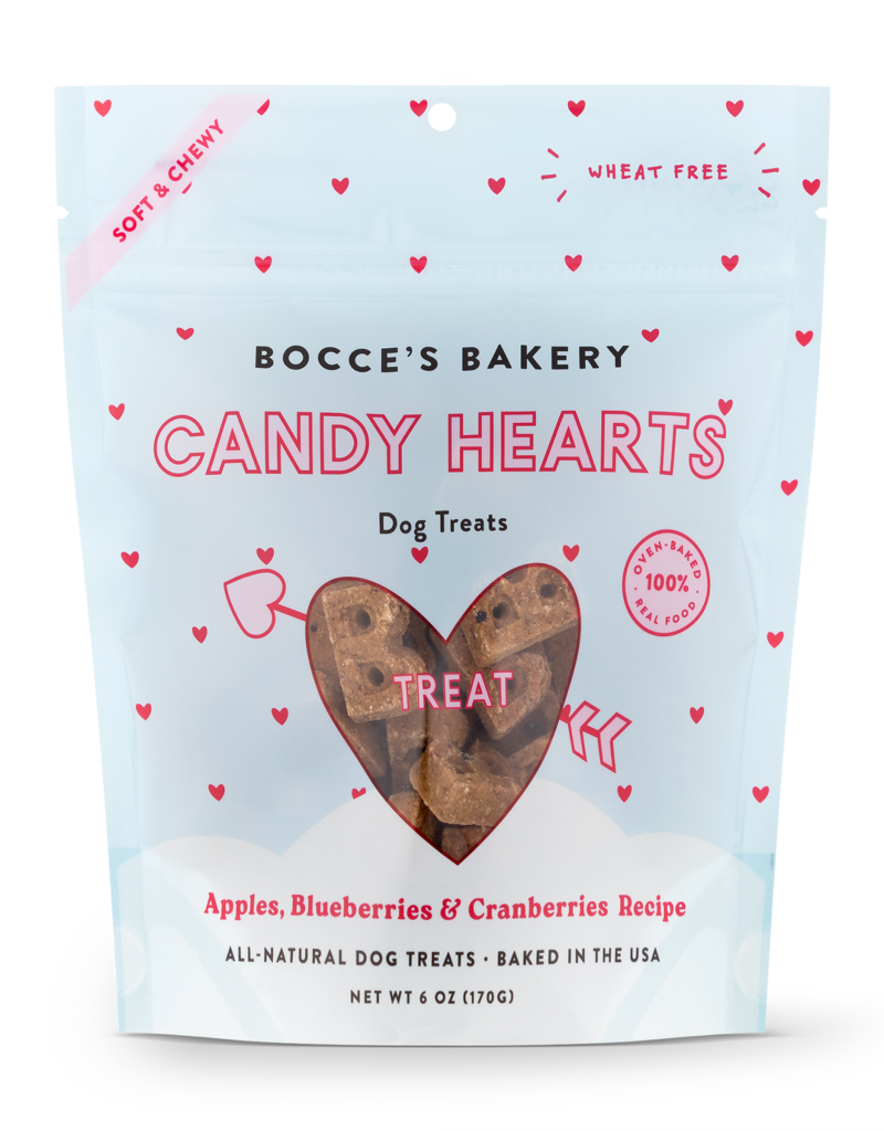 Bocces Bocces Dog Soft & Chewy Treats Candy Hearts 6oz