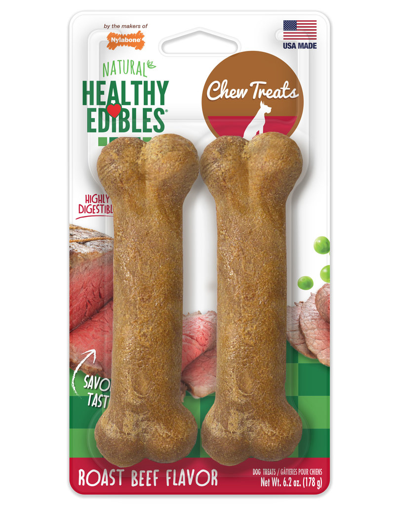 Nylabone Nylabone Edibles Roast Beef Petite 2pk