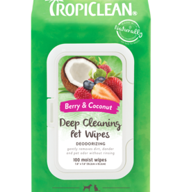 Tropiclean TropiClean Deep Cleaning Deodorizing Wipes 100ct