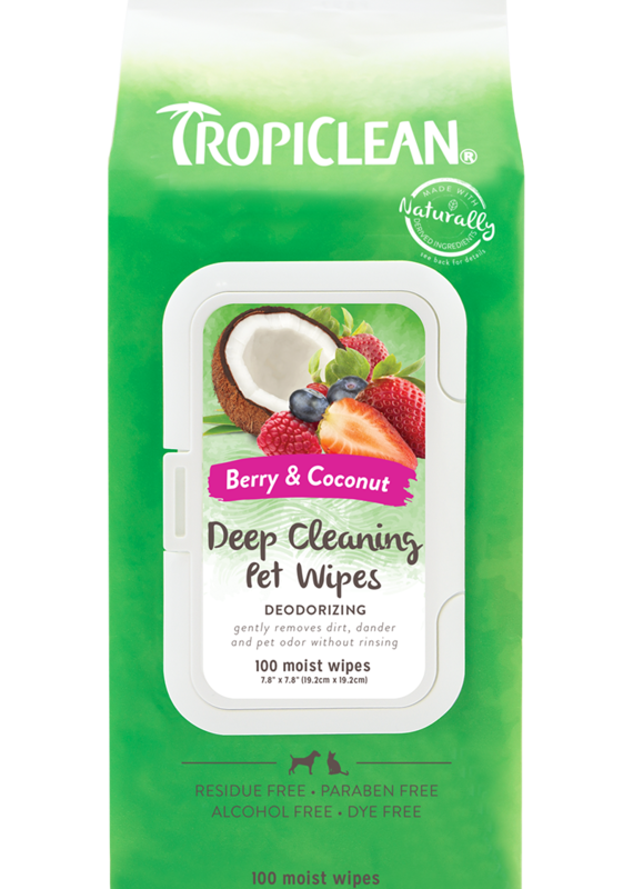 Tropiclean TropiClean Deep Cleaning Deodorizing Wipes 100ct
