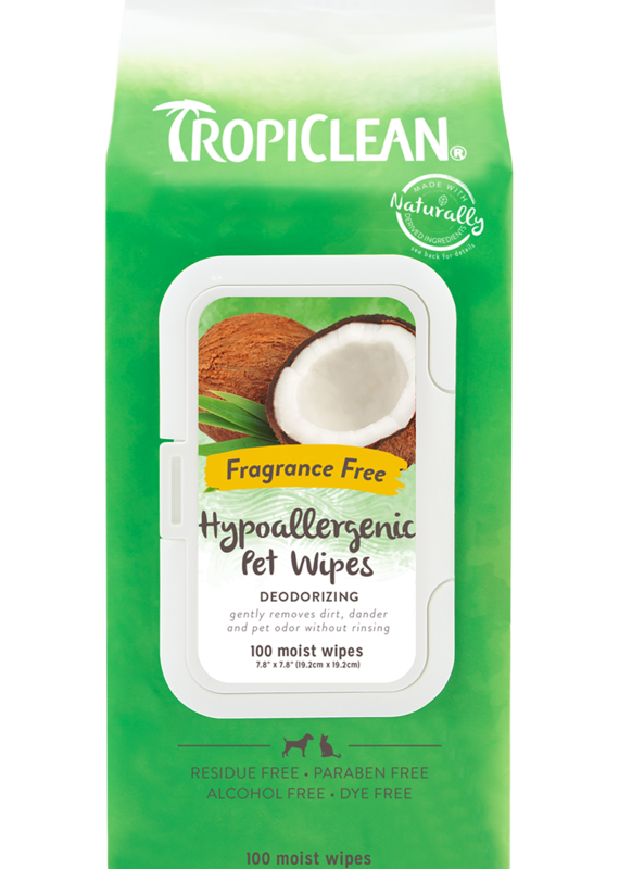 Tropiclean TropiClean Hypoallergenic Wipes 100ct