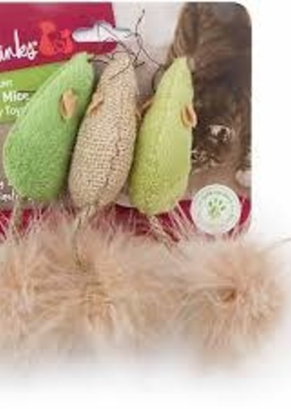 Pet Link PetLink 3 Blind Mice w/Feather Tail 3pk