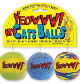 Yeoww Ducky World Yeowww! Catnip My Cats Balls 3pk