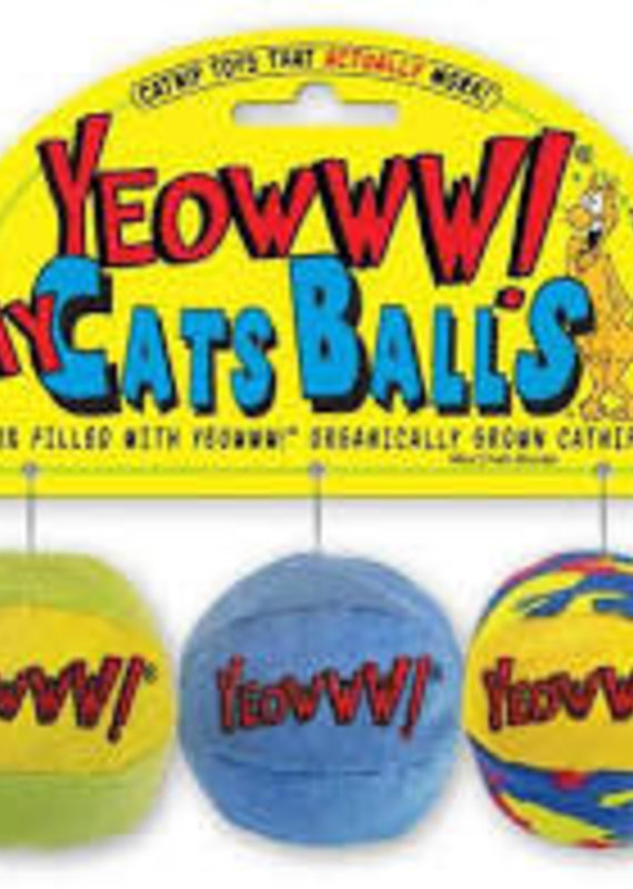 Yeoww Ducky World Yeowww! Catnip My Cats Balls 3pk