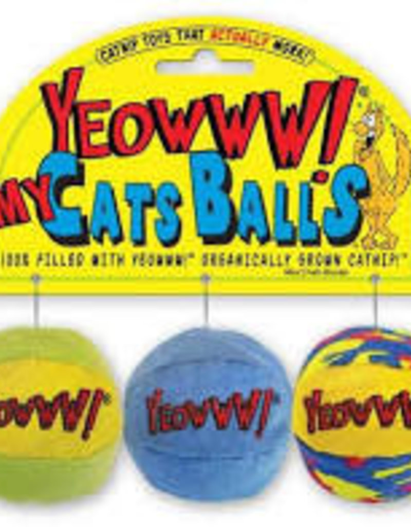 Yeoww Ducky World Yeowww! Catnip My Cats Balls 3pk