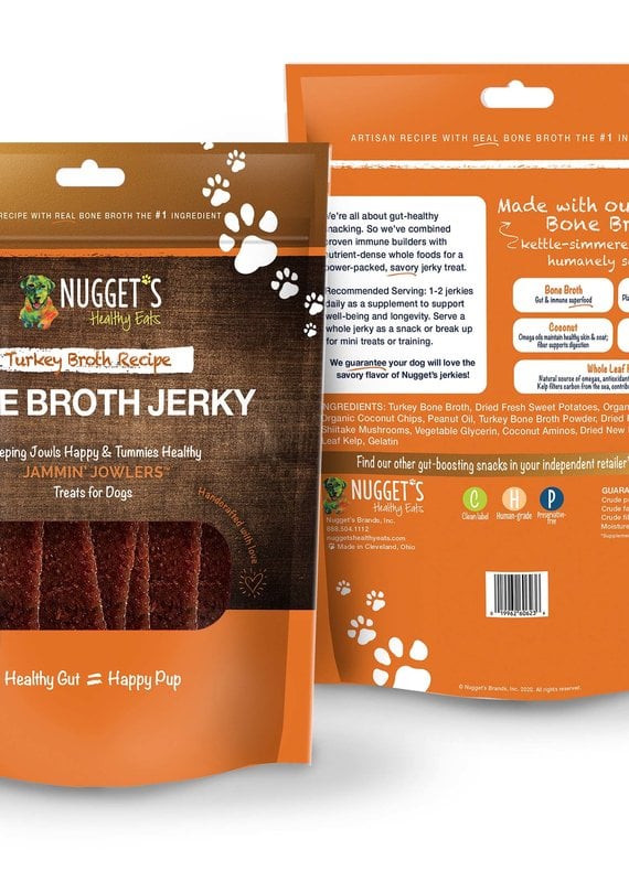 Nugget Bone Broth Jerky Turkey 10oz