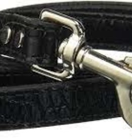 Omni Pet Leather Brothers Omni 1/2" x 4 Crocodile Lead/BK