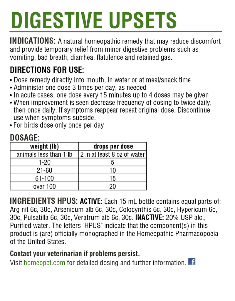 Homeopet HomeoPet Digestive Upset 15ml