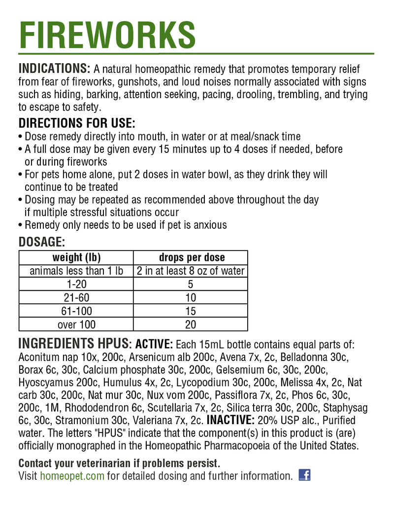 Homeopet HomeoPet Fireworks 15ml